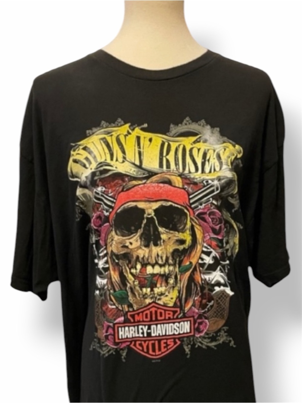 2017 Guns N’ Roses Harley Davidson Trash Bravado T-shirt Black XXL Skull Pirate